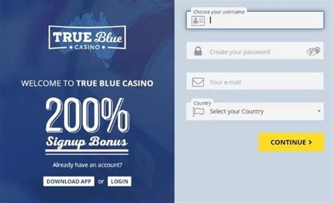  true blue casino login page